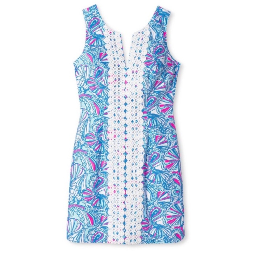 Lilly Pulitzer Target My Fans Blue Shift Dress 8